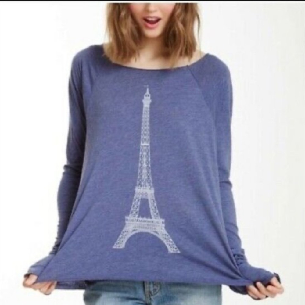 Wildfox Eiffel Tower Long Sleeve Tee